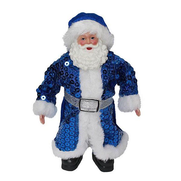 Купить мягкие игрушки для новогоднего подарка Санта синий/серебро 