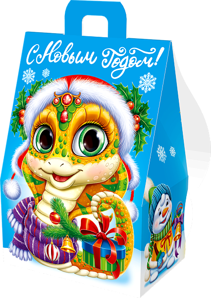 Новогодние подарки в картонной упаковке Подарок Домик  "Карл и Клара"  с анимацией