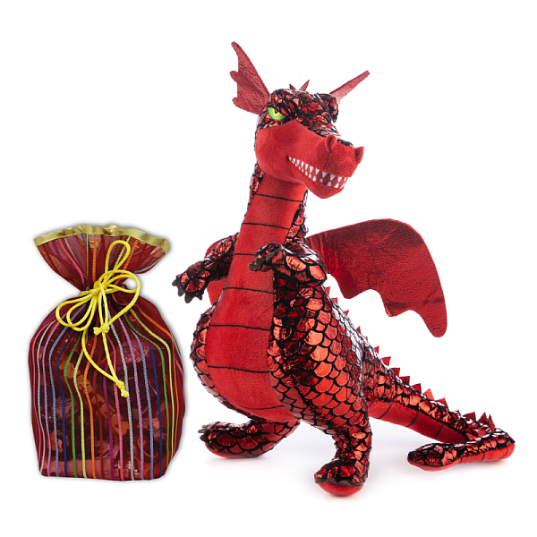 Новогодние подарки с мягконабивными игрушками из текстиля Подарок ДРАКОН  ЧАРЛИ