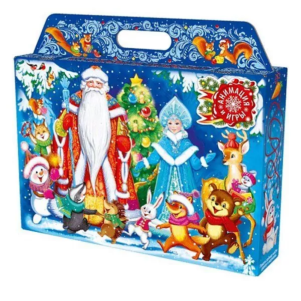 Новогодние подарки в картонной упаковке Подарок Портфель"Зодиак"с  анимация и игрой 