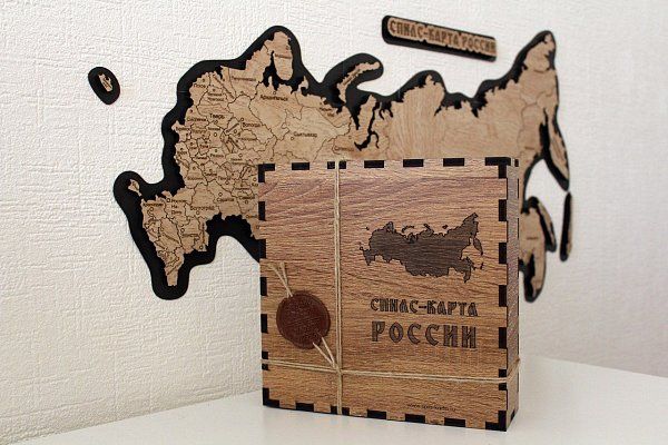 Подарки к 23 февраля Спилс-карта РФ с магнитной подложкой