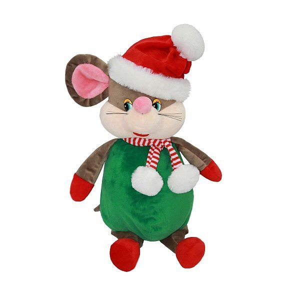 Новогодние подарки с мягконабивными игрушками из текстиля Подарок мышонок Антошка